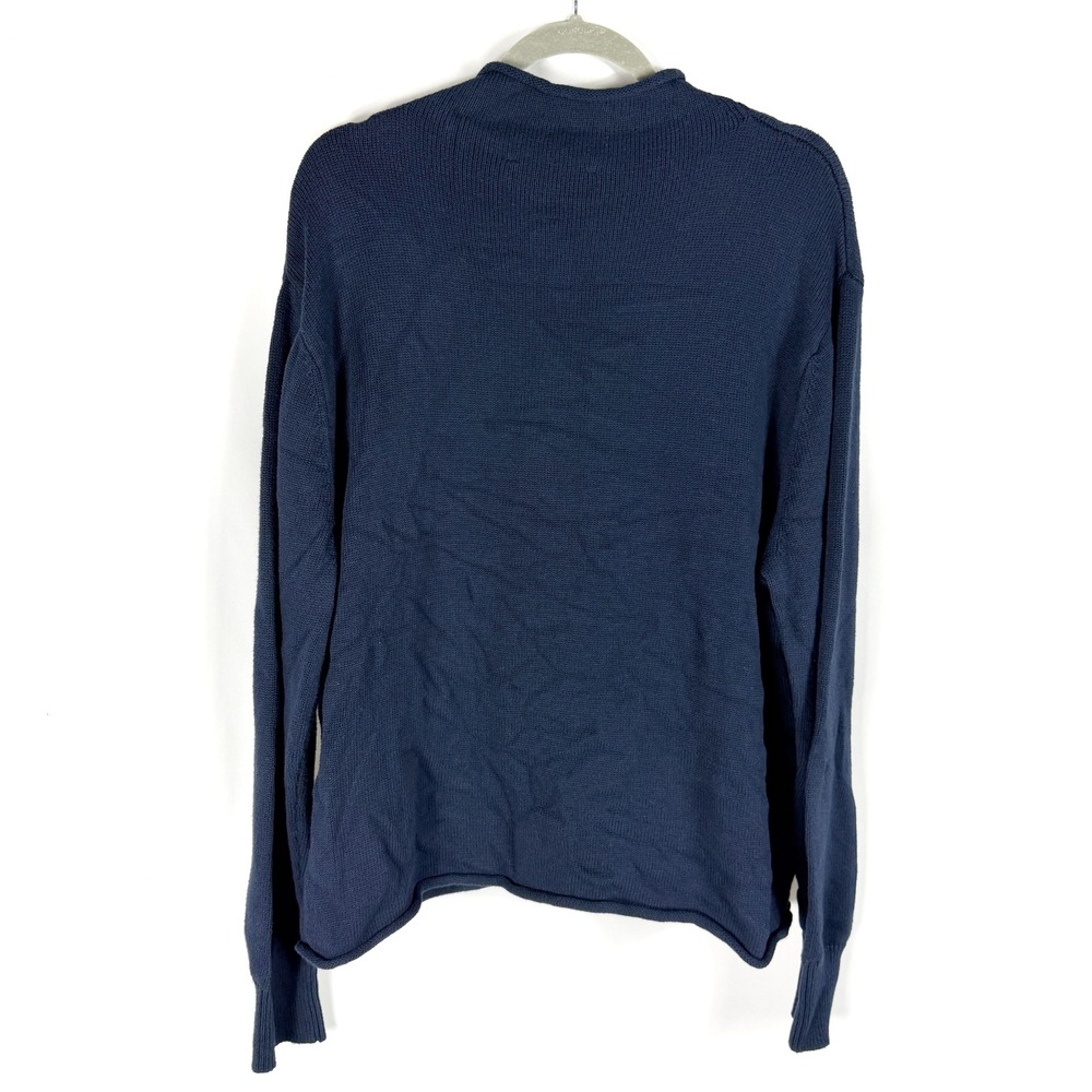 Rachel Antonoff Cosmo Sweater Navy Blue Cotton Cashmere Pullover Womens Sz XXL - Picture 10 of 11
